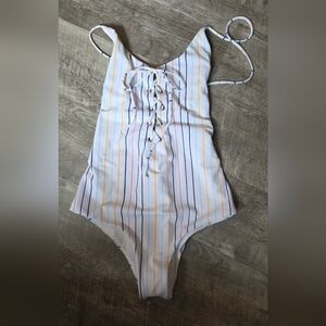 Tavik Reversible Swimsuit with Pastel Stripes